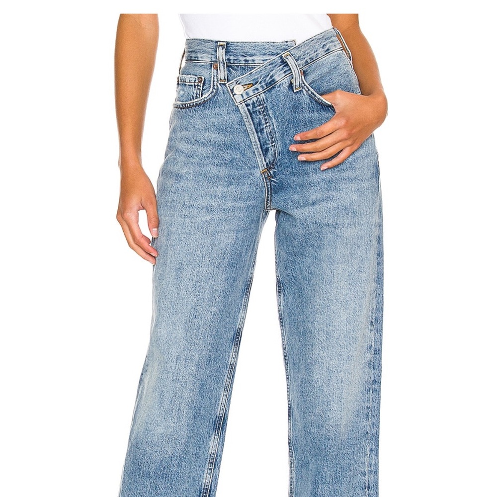 Only worn once-Agolde criss cross In Eternal
